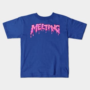 Melting Design Typography Kids T-Shirt